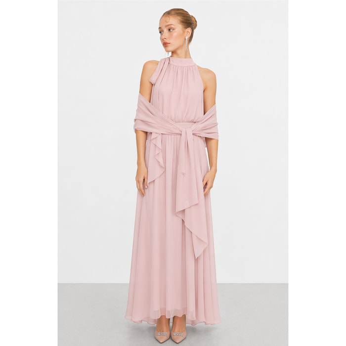 Kocca - Abito lungo da cerimonia con scollo all'americana Donna