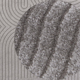 Tapis salon, motif géométrique, texture relief, lym chaleureux