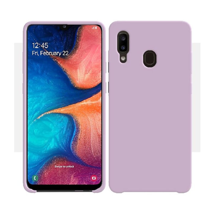 Coque IBROZ Samsung A20e Liquid Silicone rose poudré