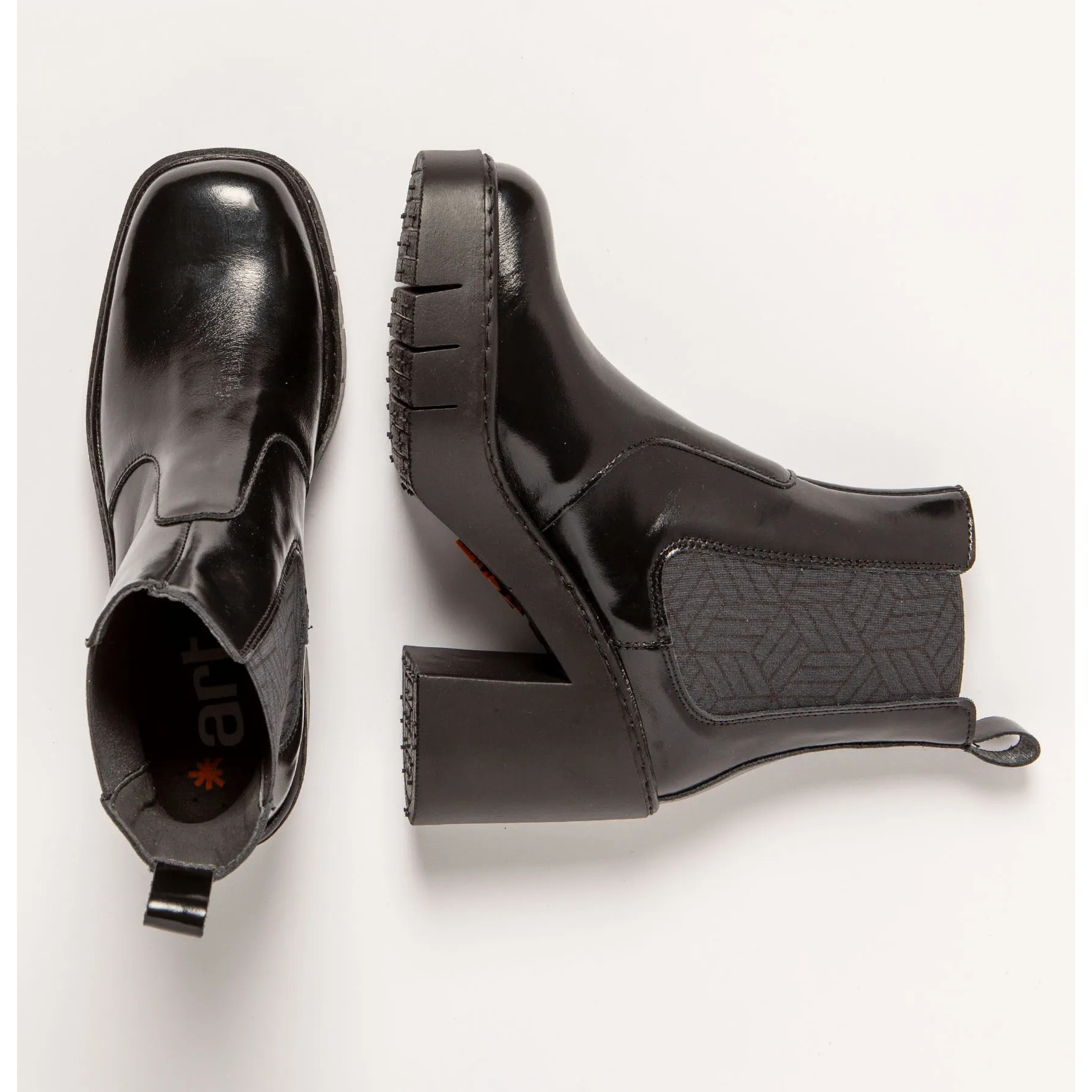 Botines 1983 NAPPA SHINNY BLACK/BERNA color Black