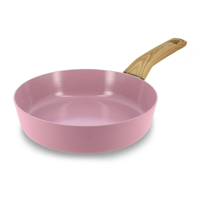 Poêle 20cm en aluminium recyclé lilas - tous feux COLORAMA
