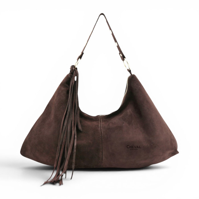 Bolso de hombro Cheval Firenze Petunia Marrón Oscuro