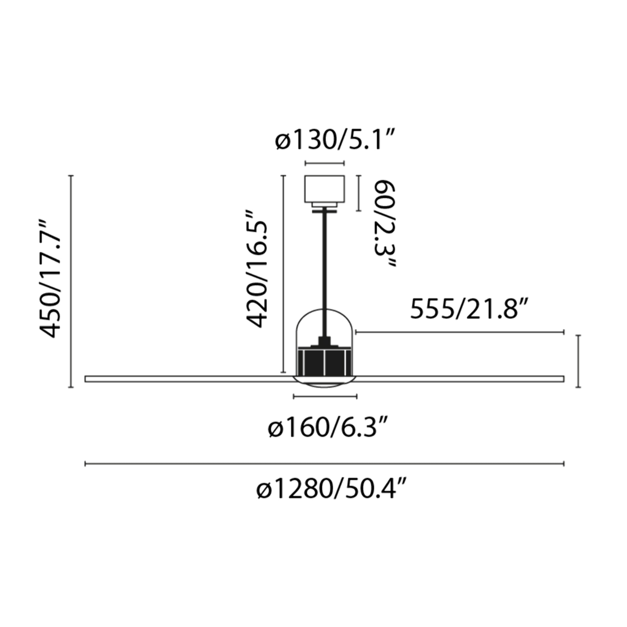 DECO FAN M LED Ventilatore cromo DC