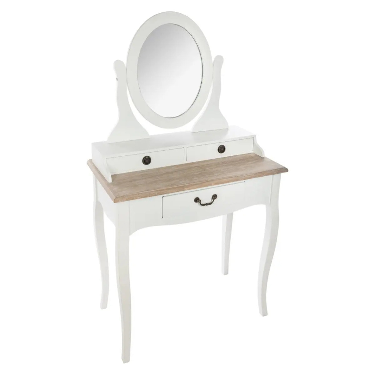 Coiffeuse "Chrysa" blanc 3 tiroirs