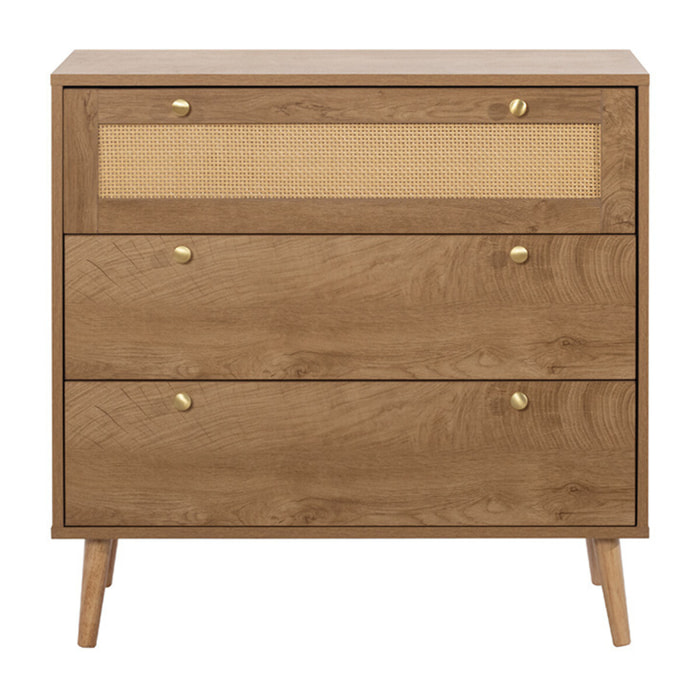 Goto - commode - bois - 80 cm - Bois / Noir