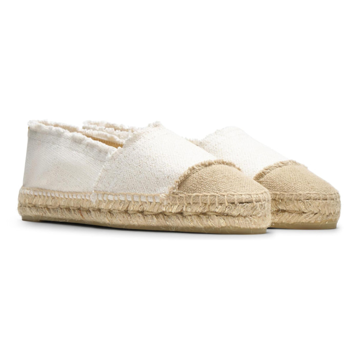 Alpargata plana Kampala en lino metalizado