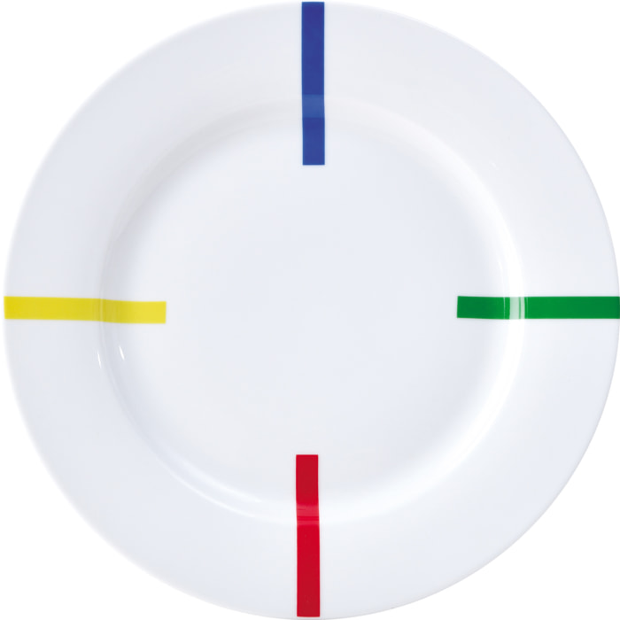 Set 4pc plato llano porcelana, benetton