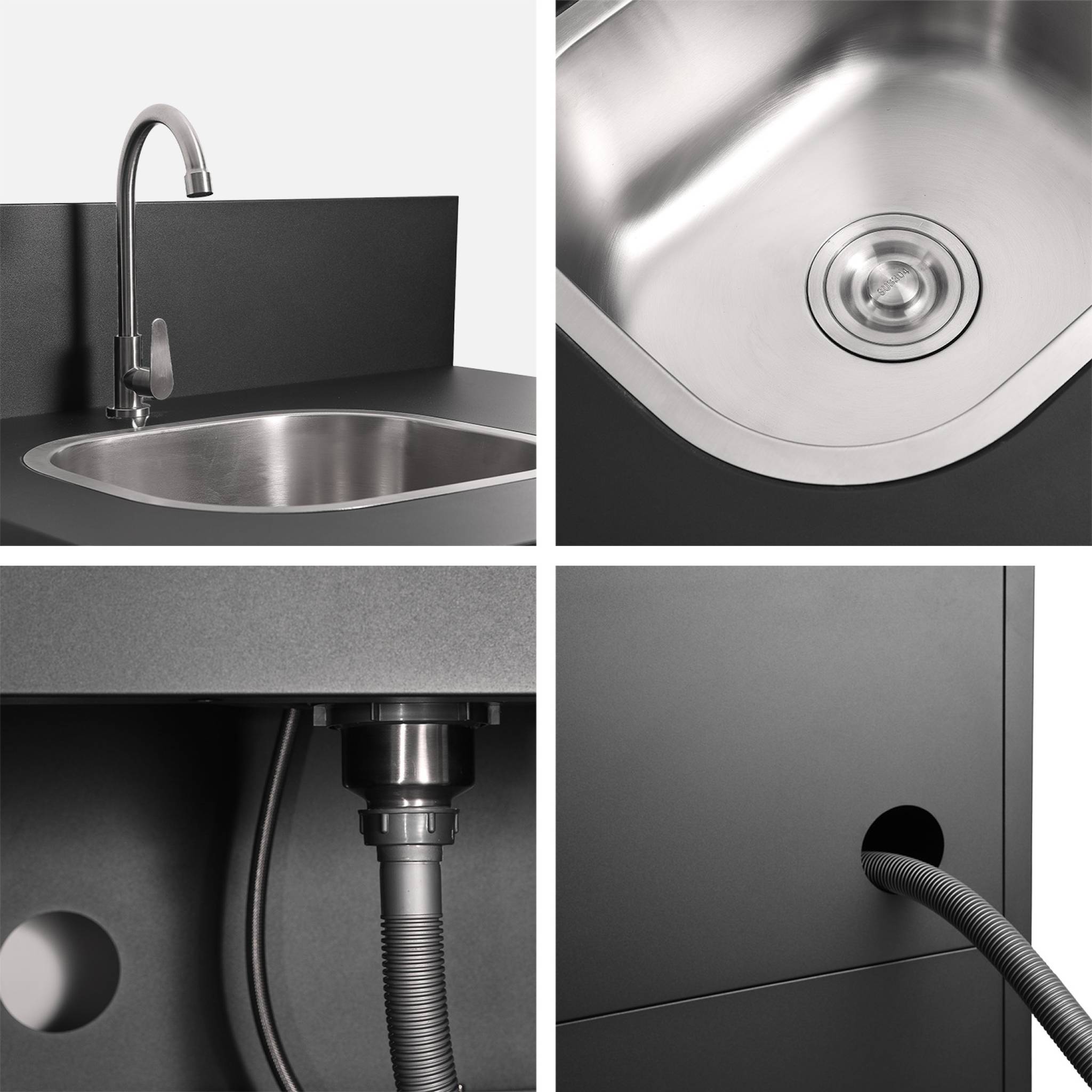 Cuisine extérieure 6 modules acier  THIRA