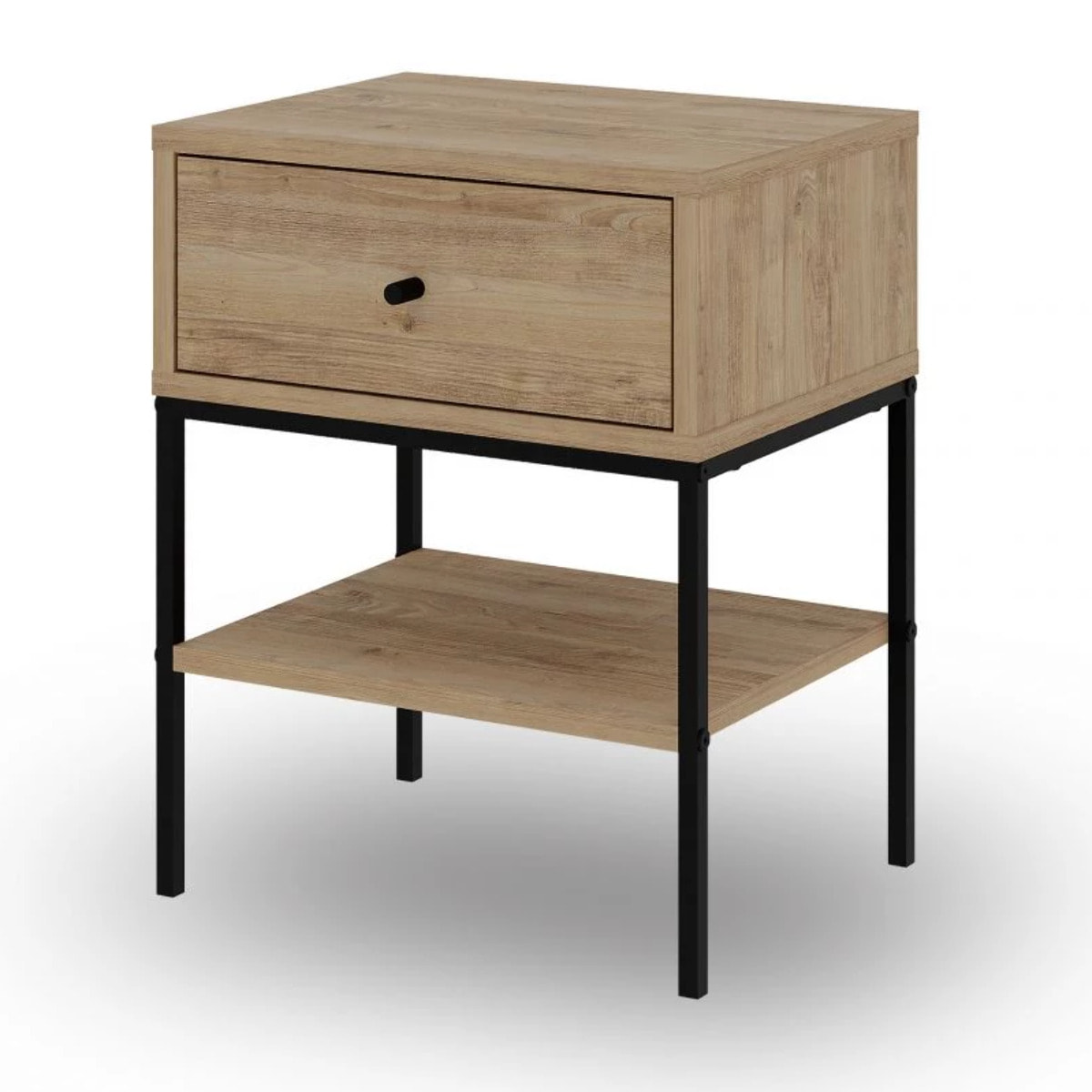 Mesita de noche Svala Roble Negro