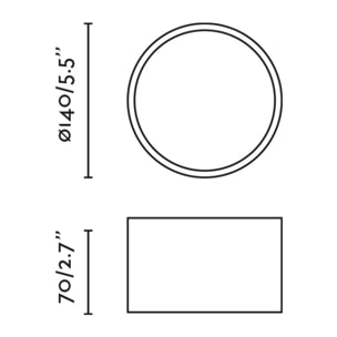 MIZU Plafón blanco 15W