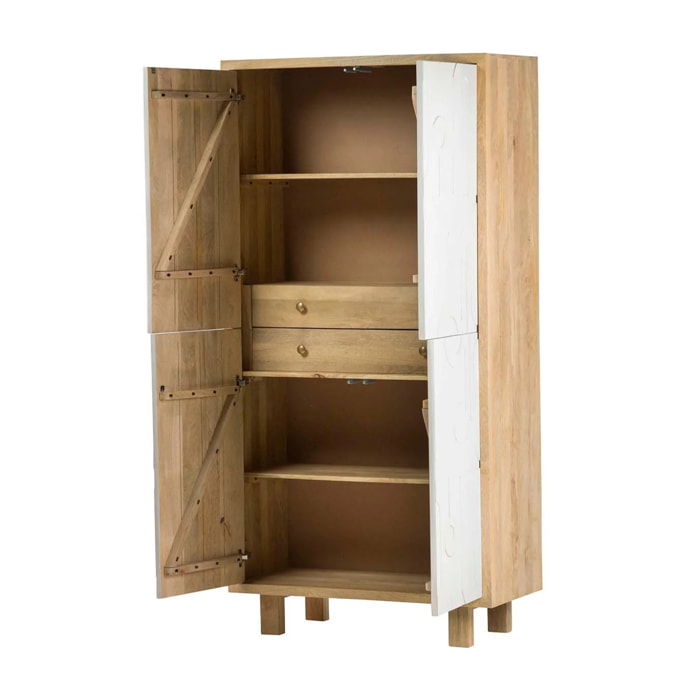 Cabinet Madera Mango Marron Janto 100x45x200 Cm