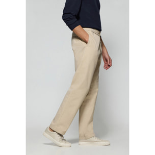 Pantaloni Trent beige con elastico in vita e particolari Polo Club