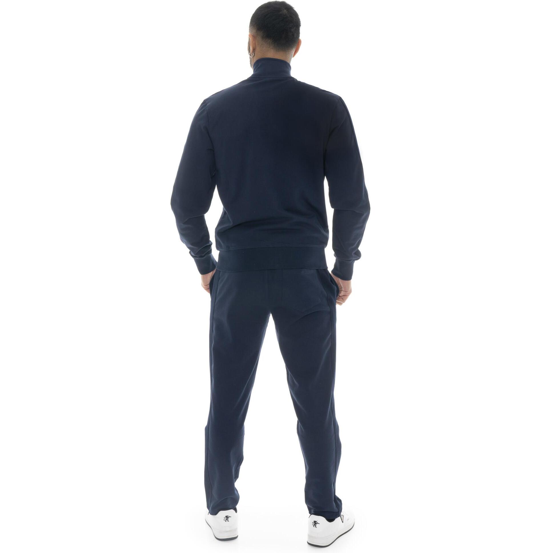 Tuta da uomo con colletto e zip in cotone non garzato Leone Easy