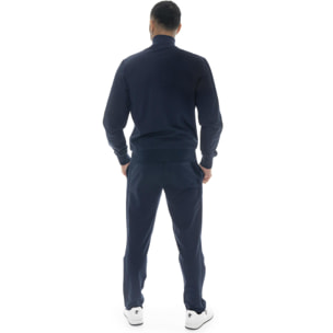 Tuta da uomo con colletto e zip in cotone non garzato Leone Easy