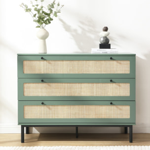 Commode 3 tiroirs en cannage - LUMA