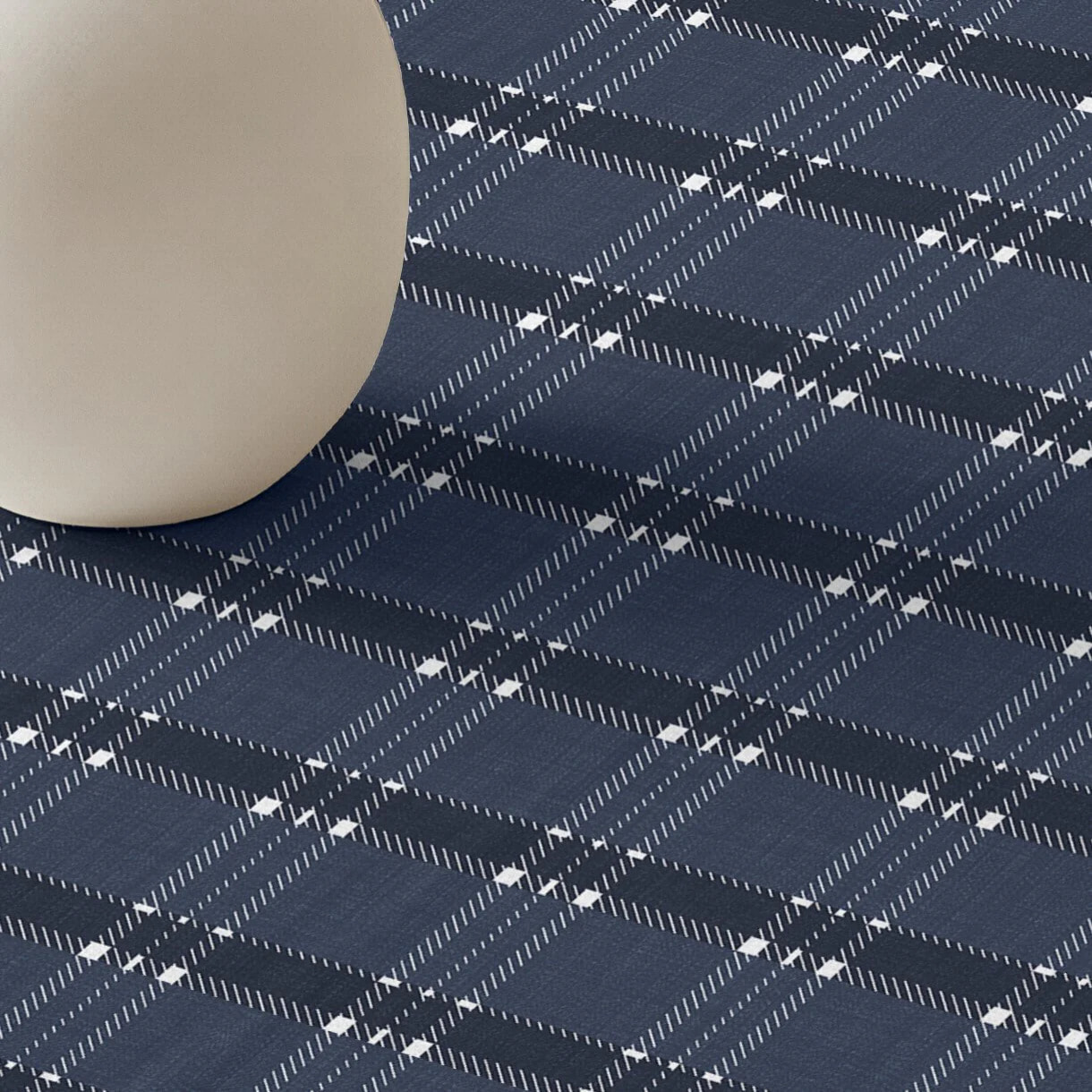 Nappe anti-taches 100% coton Camilo Blue