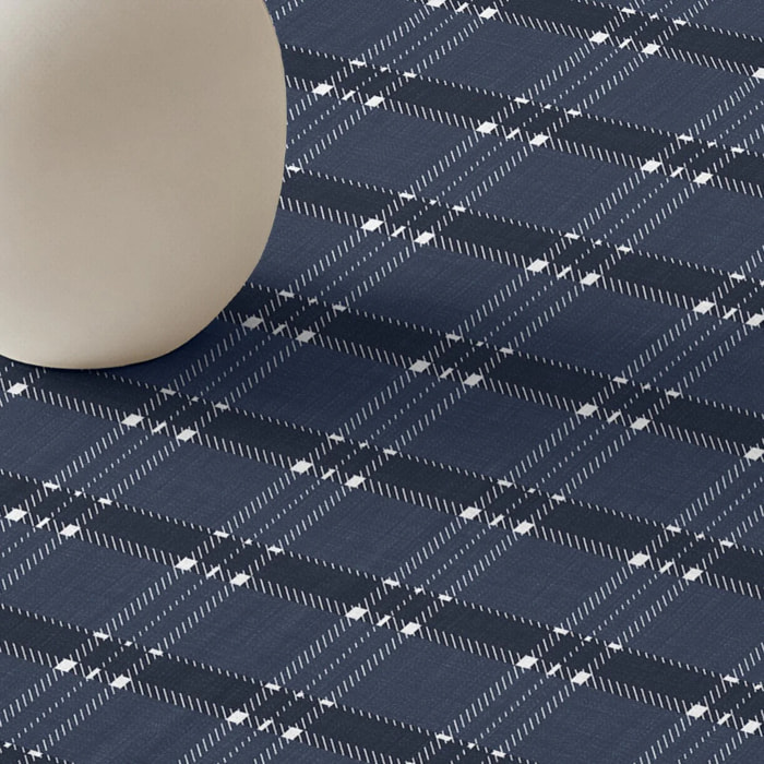 Nappe anti-taches 100% coton Camilo Blue