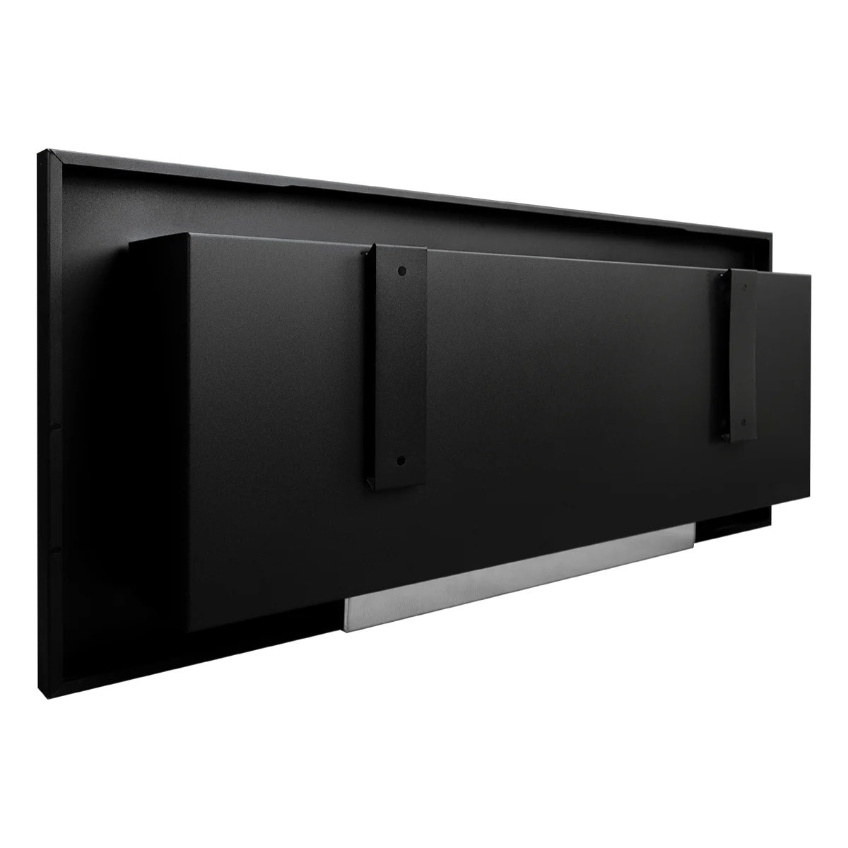 Livorno - Camino a Bioetanolo da Parete 90x40x12 cm con Bruciatore 0,75lt in Acciaio e Vetro Bianco