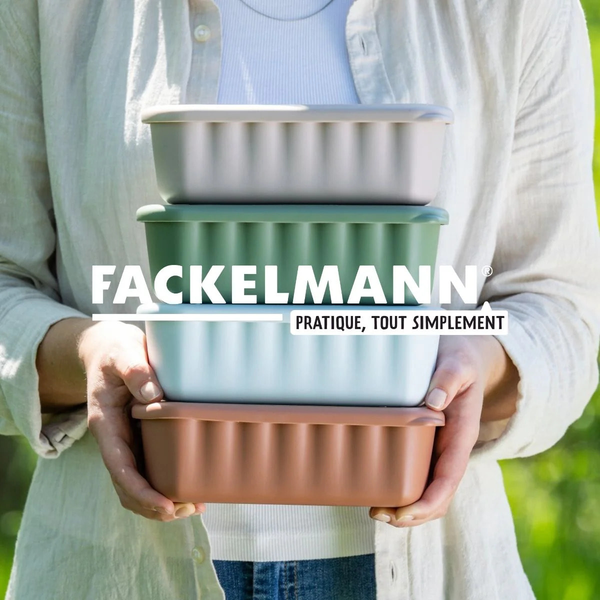 Lot de 2 Lunchbox Bleues à compartiment réglable 1 litre Fackelmann Storage