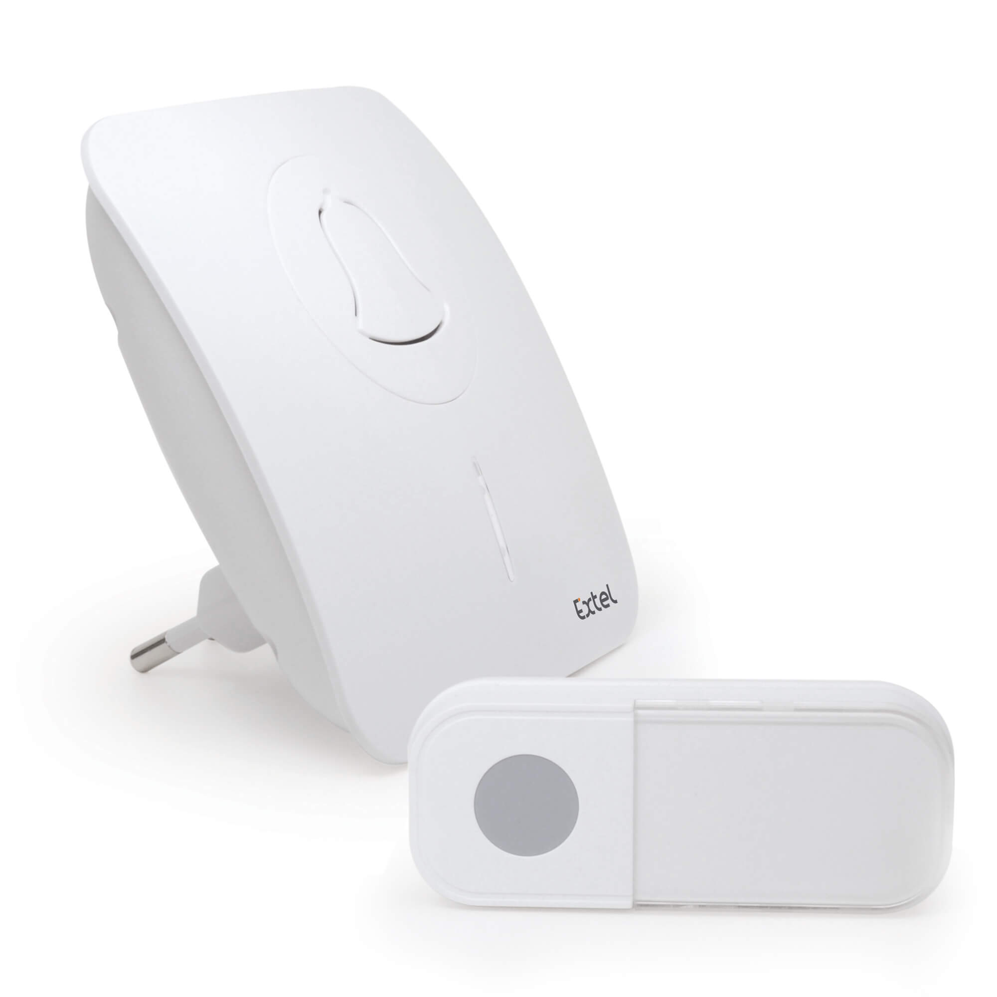 CARILLO PLUG FLASH EXTEL - Sonnette sans fil 100m enfichable + bouton supplémentaire OFFERT