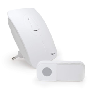 CARILLO PLUG FLASH EXTEL - Sonnette sans fil 100m enfichable + bouton supplémentaire OFFERT