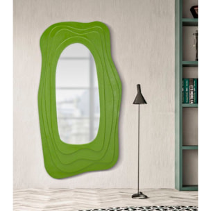 SPECCHIO DA MURO DAFNE VERDE CM 90X4X165