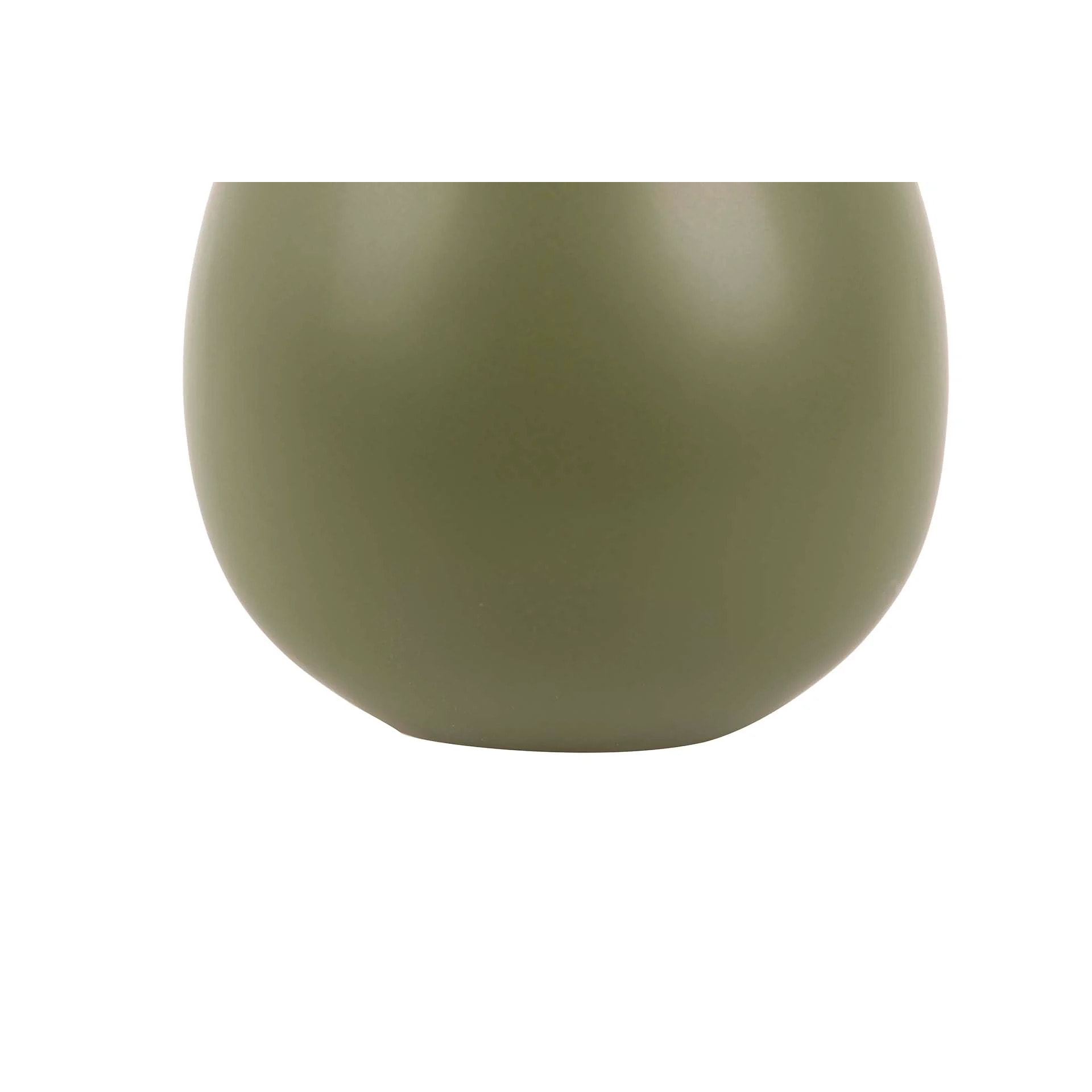 Florero Ceramica Asas Verde Mate 20x17x22 Cm