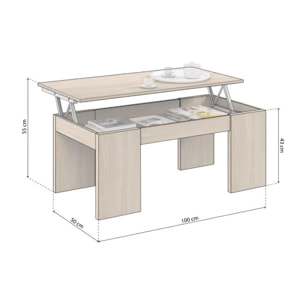 Mesa de centro elevable Calex Roble Canadian