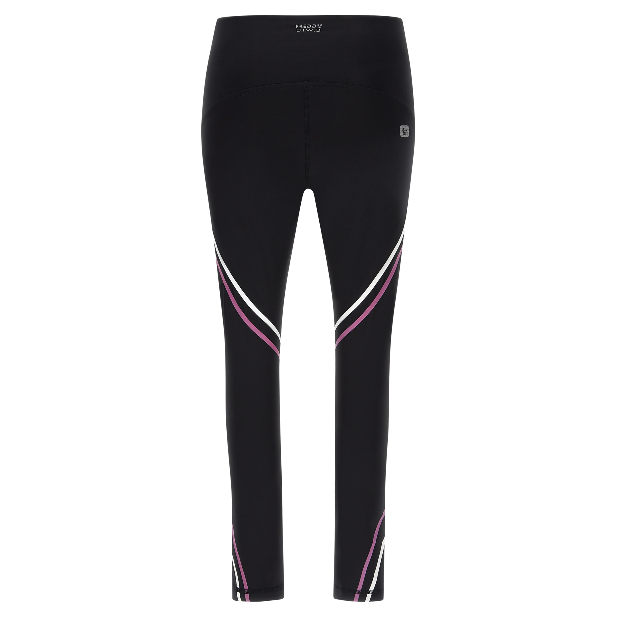 Leggings 7/8 vita super alta con stampe gommate colorate