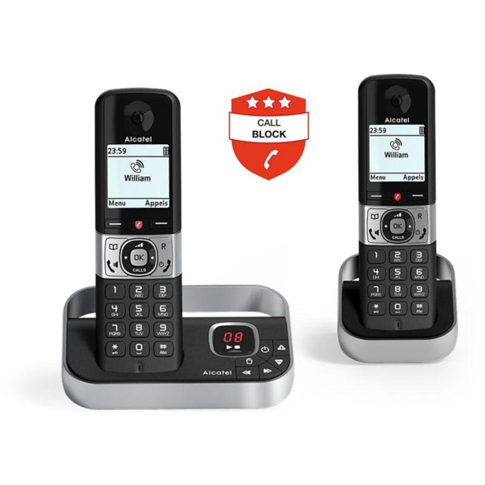 Téléphone sans fil ALCATEL F890 Voice Duo Noir