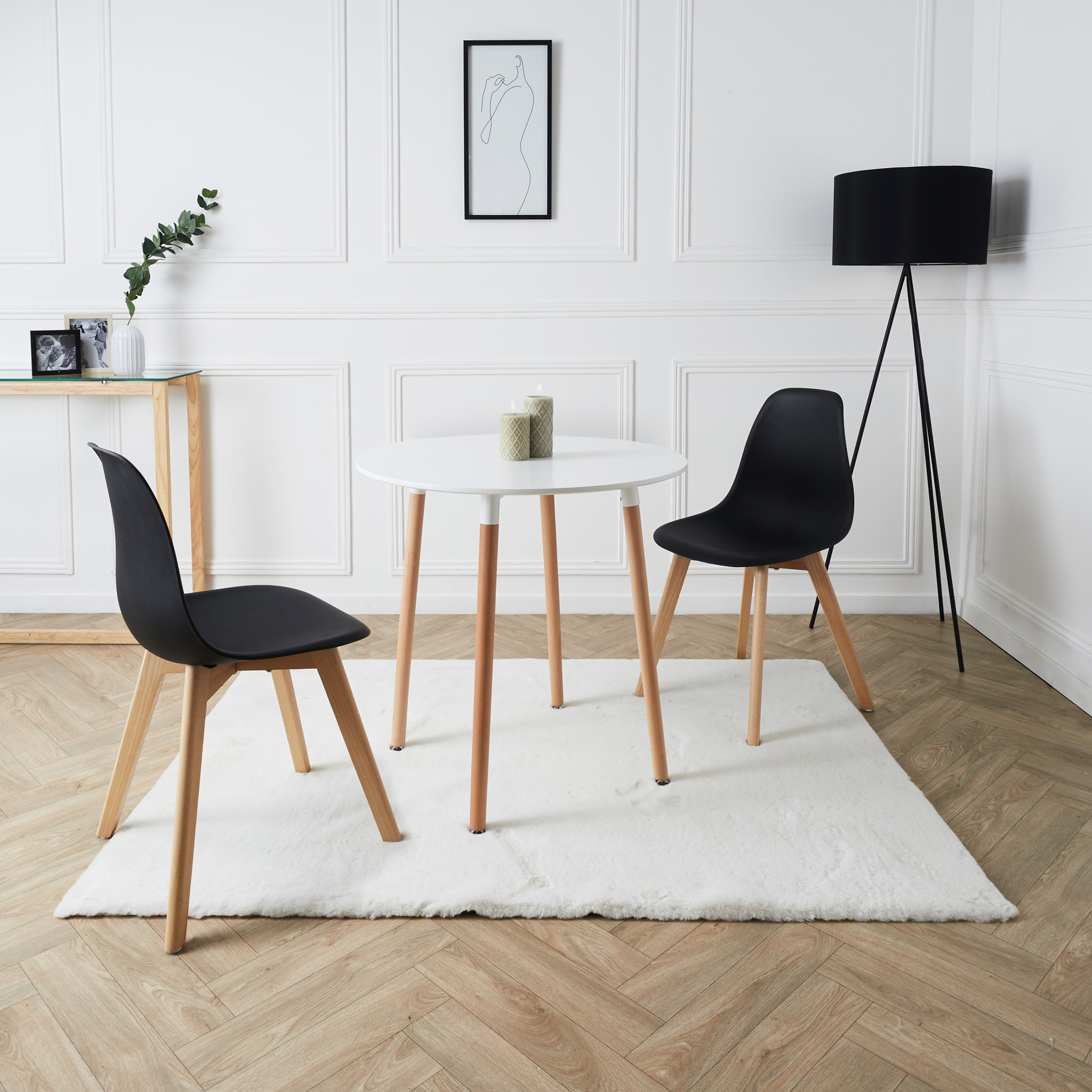 Table Blanche Ronde