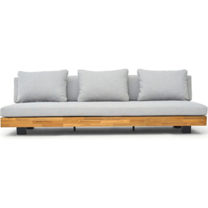 Canapé de jardin 3 places en bois FSC - CAPRI