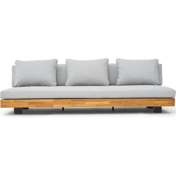 Canapé de jardin 3 places en bois FSC - CAPRI