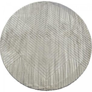Tapis rond ROKA, tapis ton sur ton moderne et contemporain