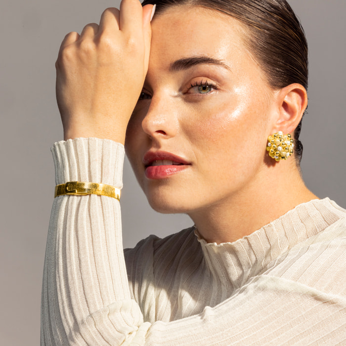 Pendientes acabado en oro amarillo de 18k