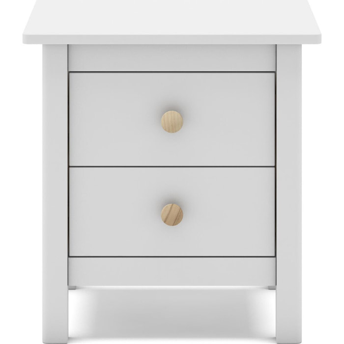 Table de chevet enfant 2 tiroirs en bois - MELVIN
