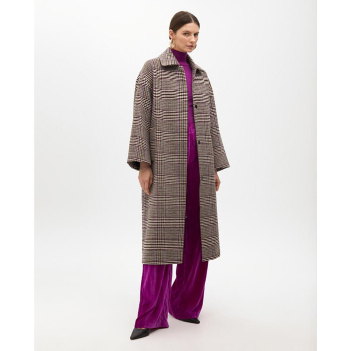Cappotto di lana a quadri