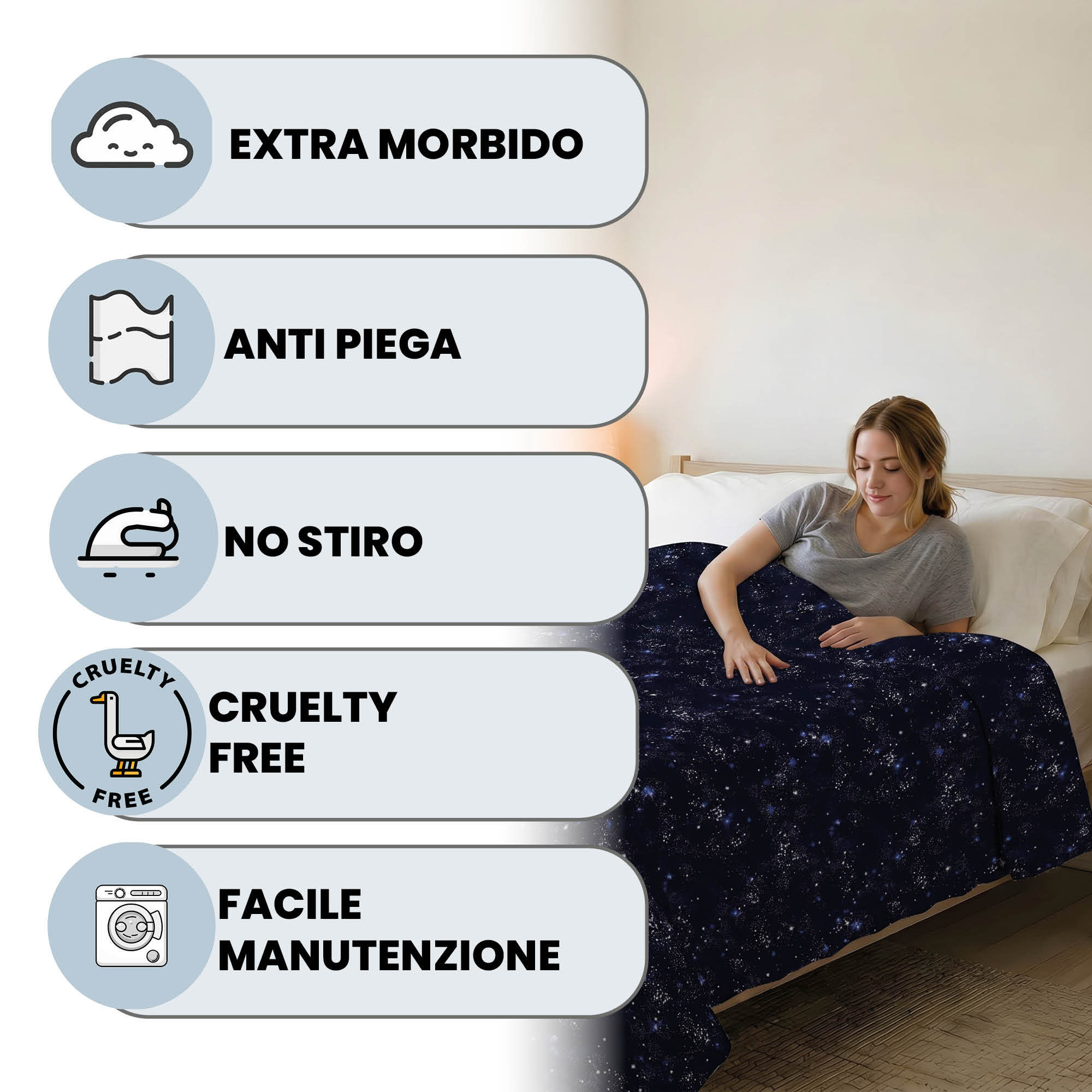 TRAPUNTINO ESTIVO BASIC, 100gr - Made in Italy - MATRIMONIALE