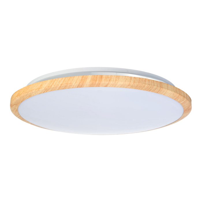 Forlight PLAFÓN IP20 WILLY LED 15.2W BLANCO NEUTRO - 4000K ON-OFF IMITACIÓN MADERA