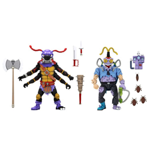 Tartarughe Ninja Cartoon Antrax & Scumbug 2pack Af Action Figura Neca