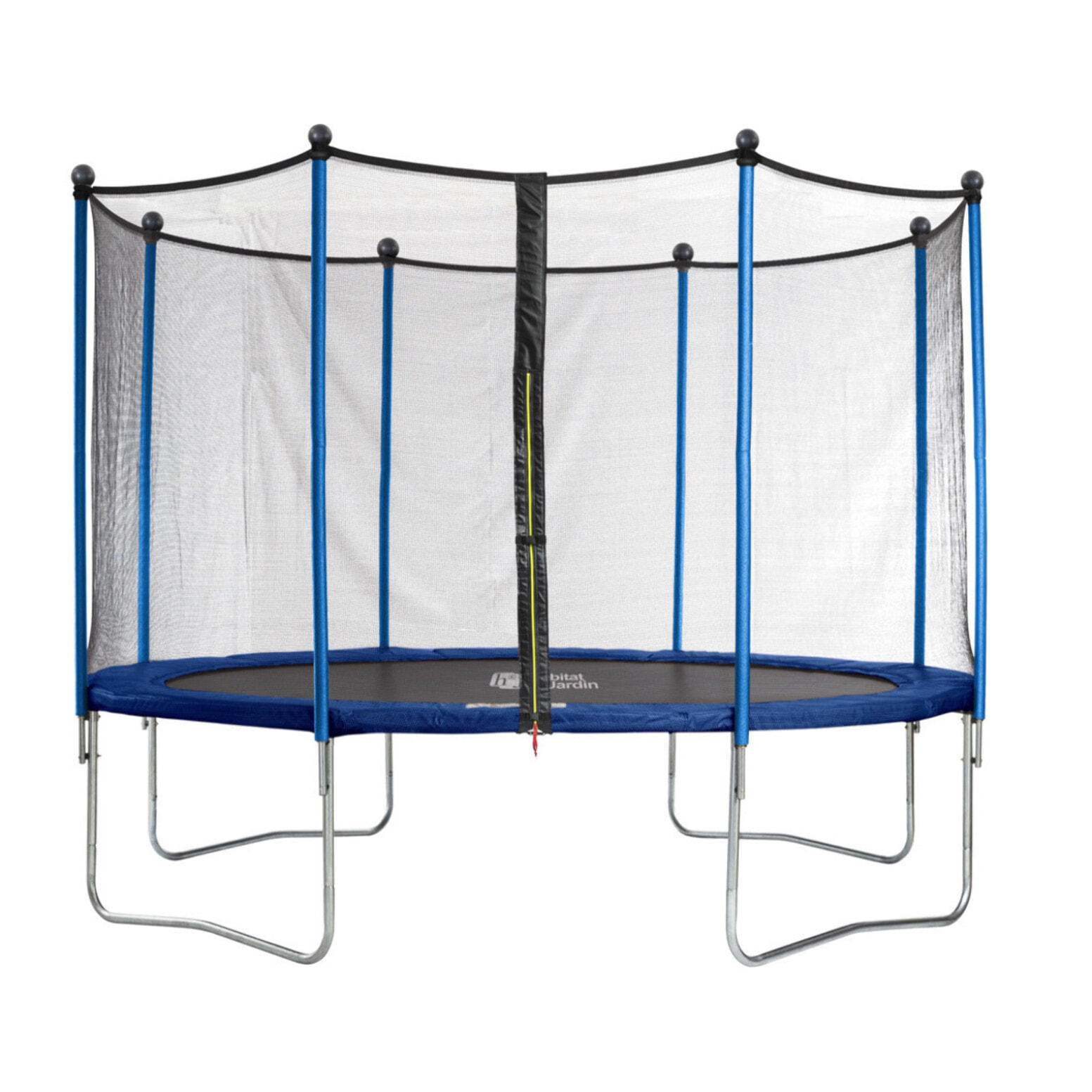 Trampoline "Happy" - Ø 3.65 m m - Avec filet + échelle + couverture + kit d'ancrage