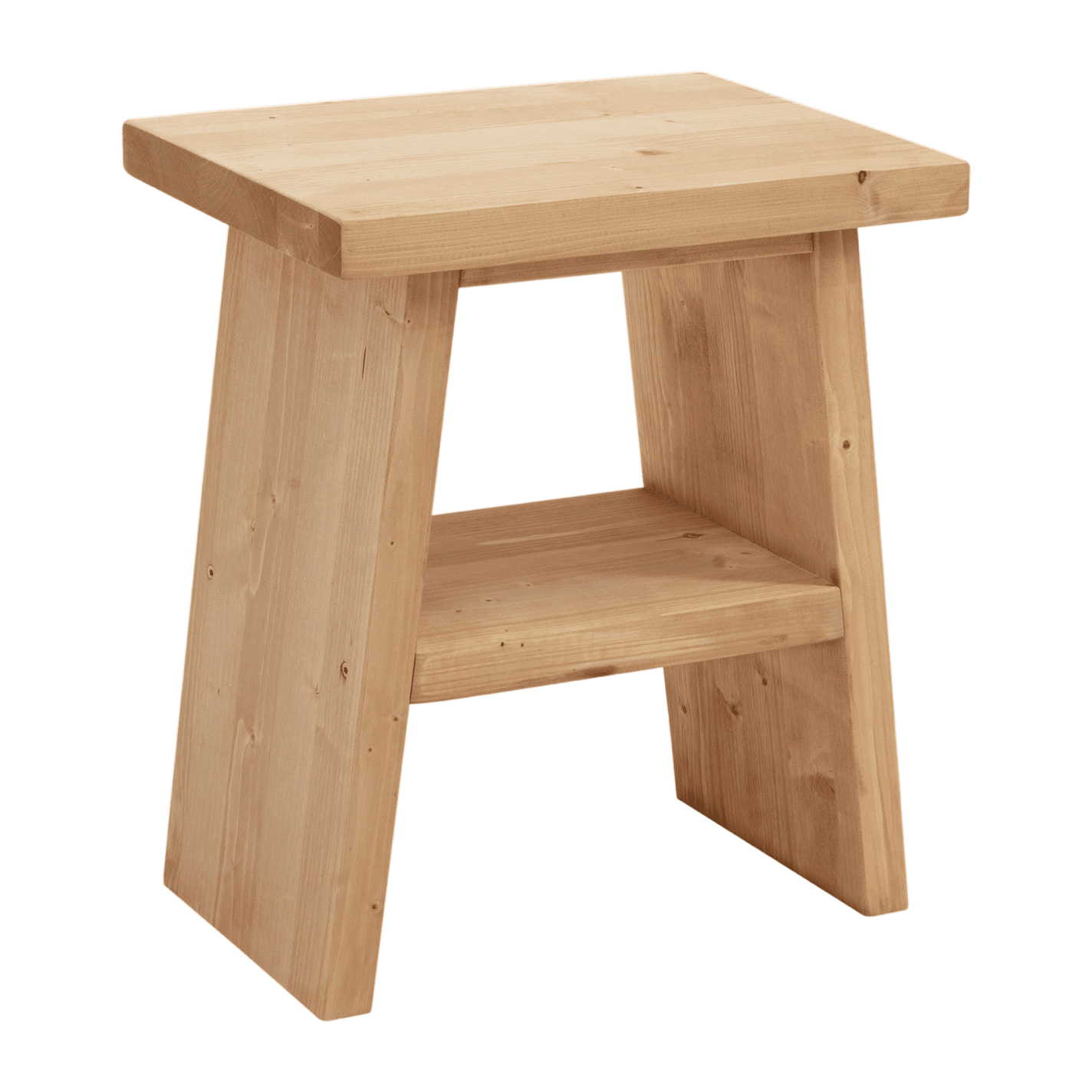 Table de chevet ou table d'appoint en bois massif ton chêne moyen 45x39cm Hauteur: 45 Longueur: 39 Largeur: 25