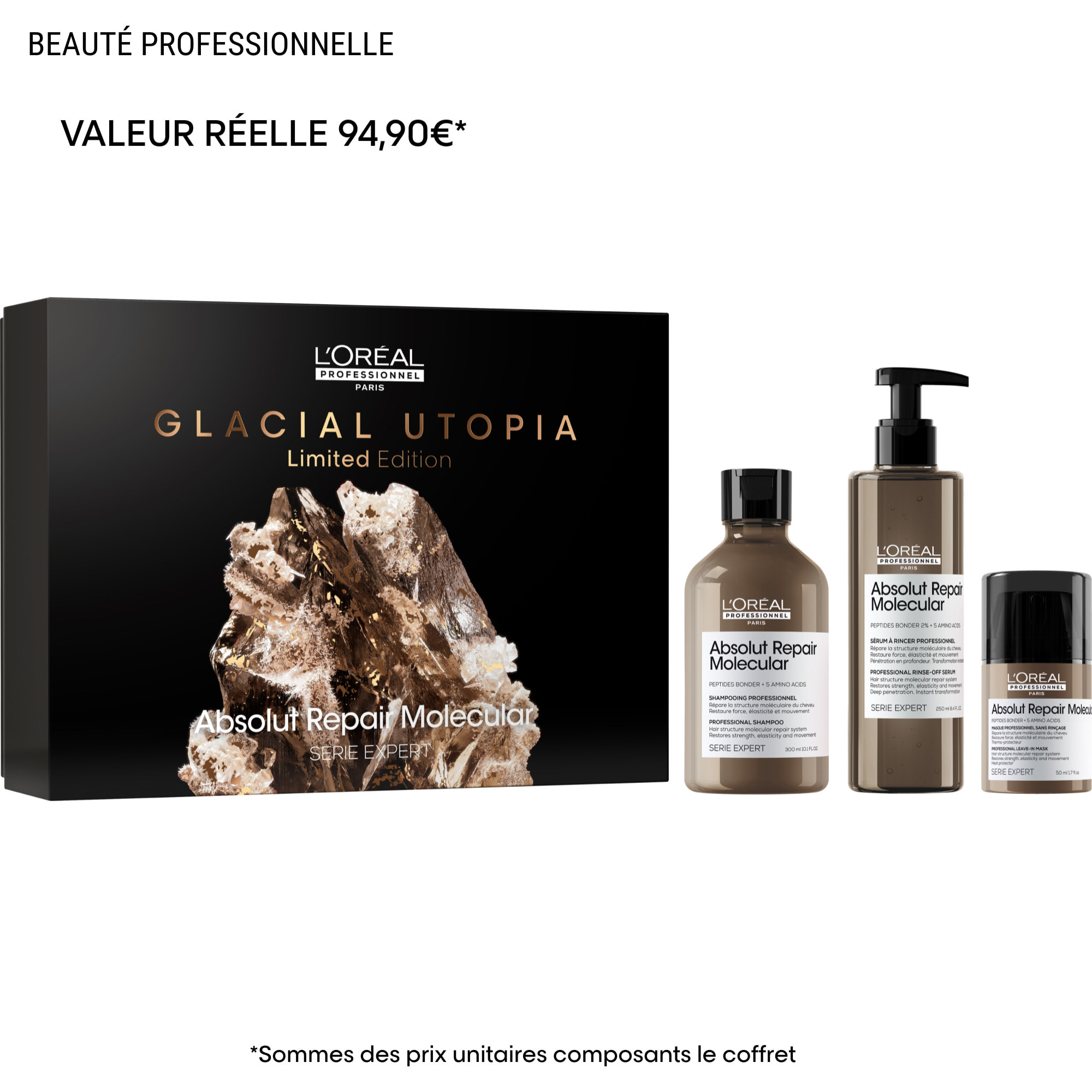 L'Oréal Professionnel Serie Expert Coffret Trio Absolut Repair Molecular - cheveux très abîmés