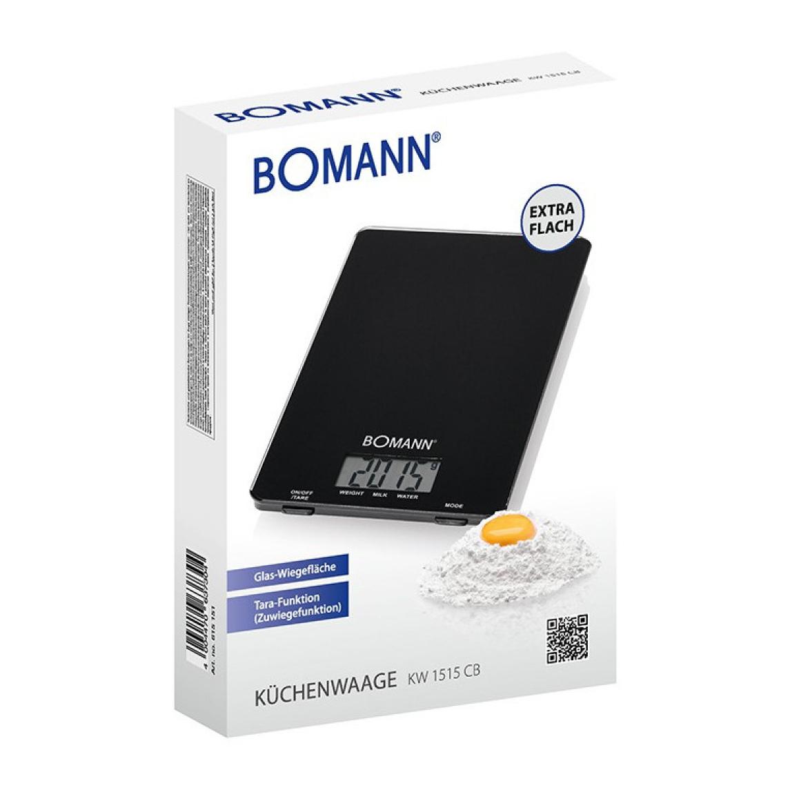 Balance de cuisine Bomann KW 1515 CB Noir