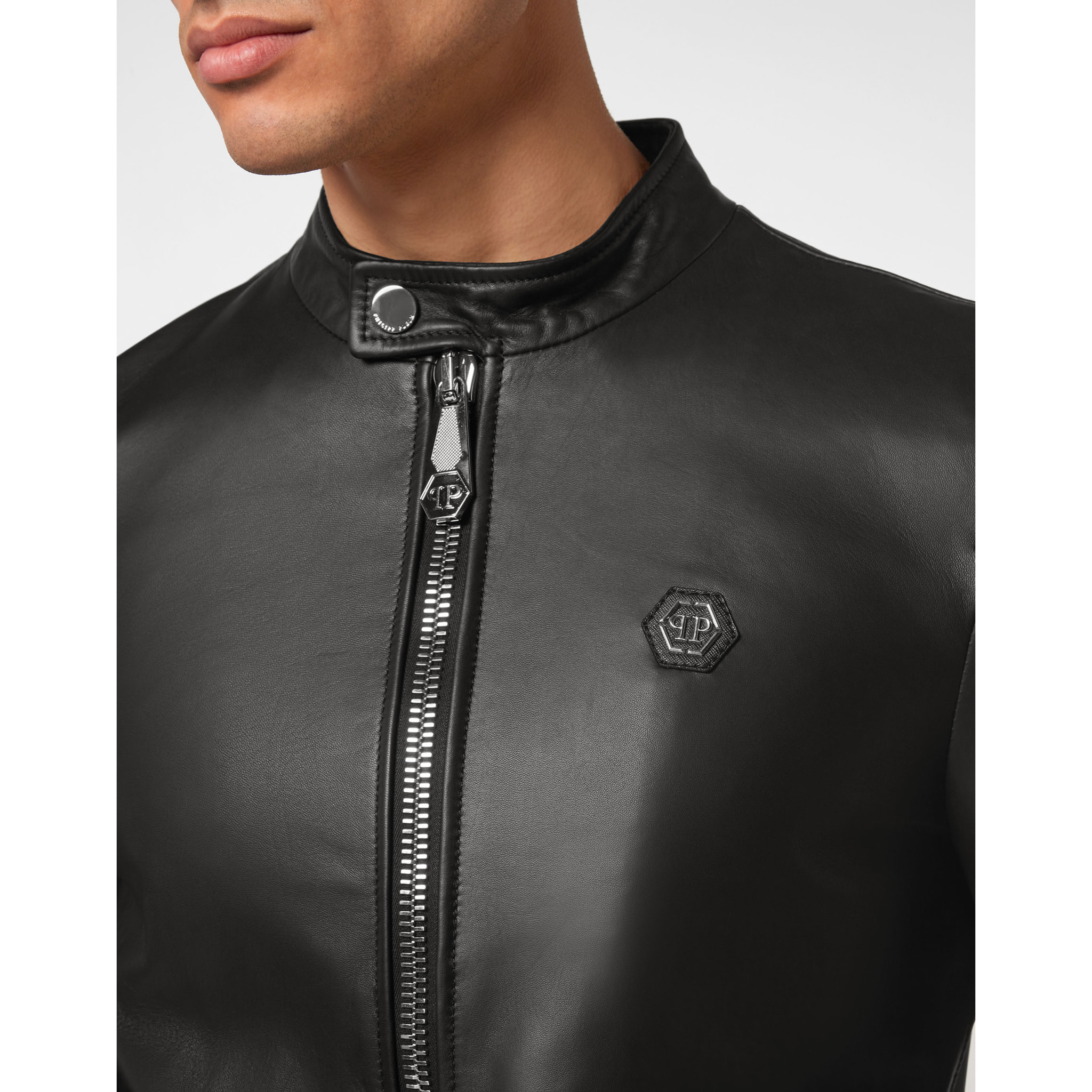 PHILIPP PLEIN Chaqueta Moto de cuero