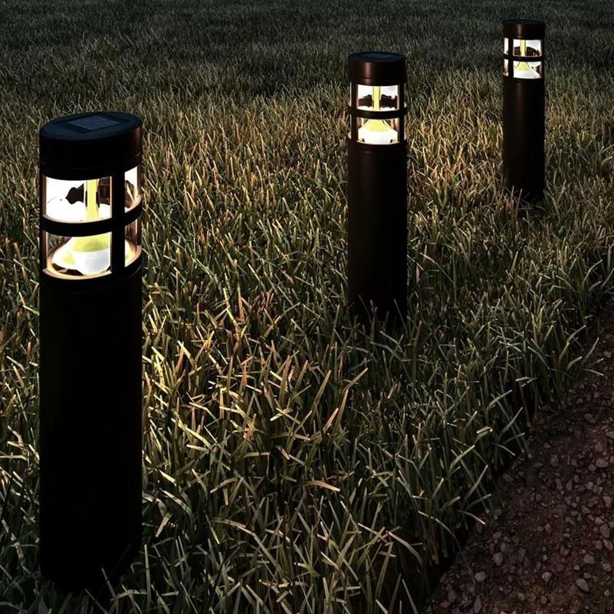 Well Home Luz de Espiga Solar con LED Blanco Cálido - Batería Recargable