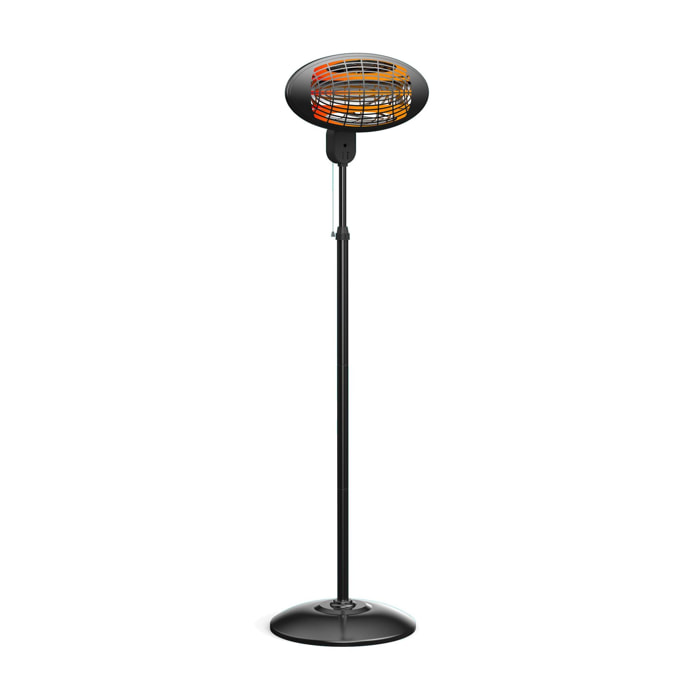 Chauffage halogène 2000W sur pied hauteur réglable, pour intérieure ou extérieure