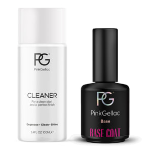 Pink Gellac – Pack avantageux – Nettoyant (100 ml) et Base Coat (15 ml)