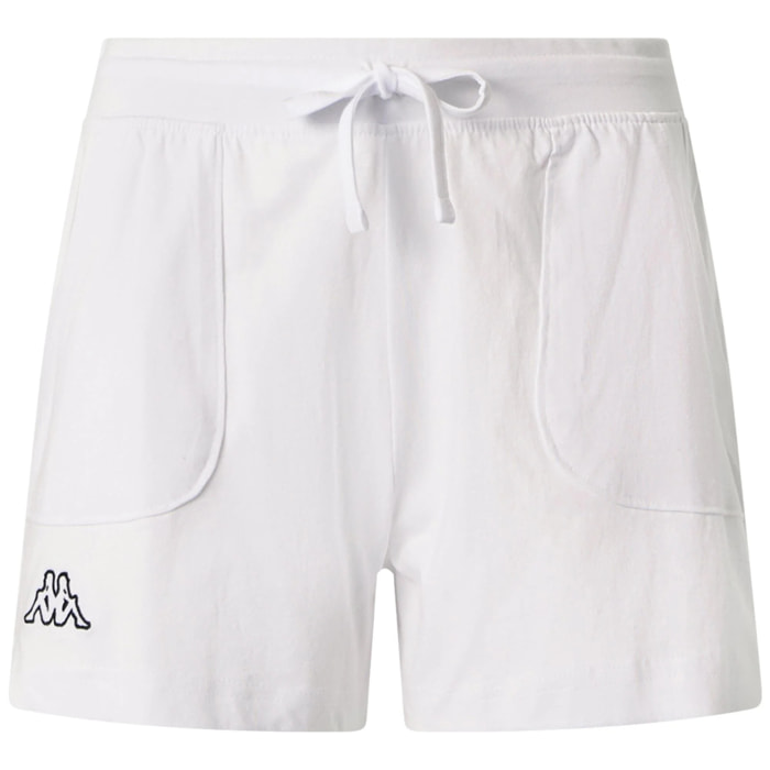 Kappa - Pantaloni Corti Donna Bianco - Logo Caber