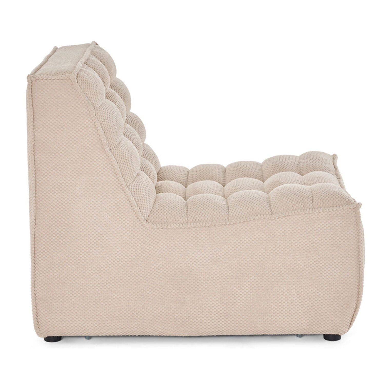 Ellie - fauteuil en velours texturé - Beige